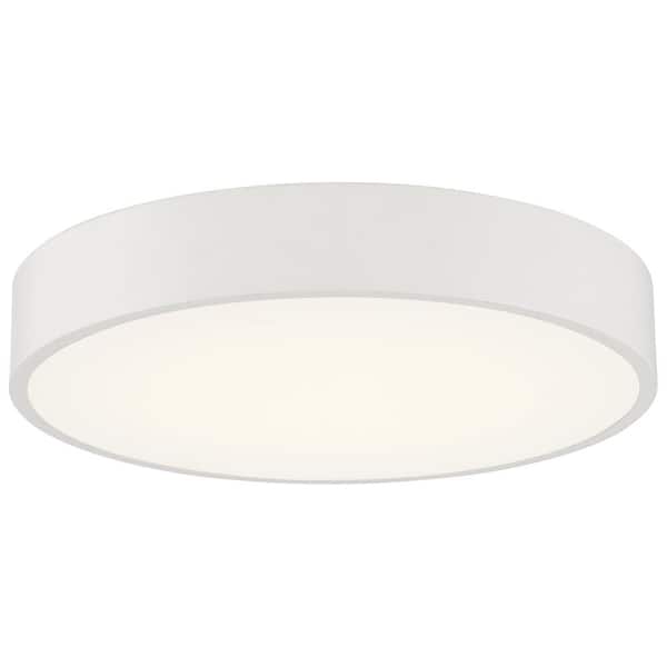 Access Lighting Como 17.75 in. 24-Watt White Integrated LED Flush Mount with White Acrylic Shade