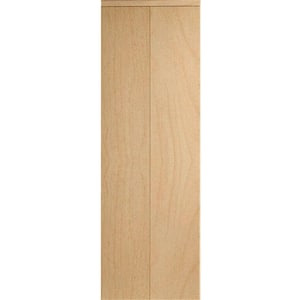 24 in. x 80 in. Smooth Flush Solid Core Stain Grade Maple MDF Interior Closet Bi-Fold Door with Matching Trim