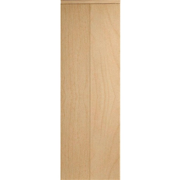 Impact Plus 32 in. x 80 in. Smooth Flush Stain Grade Maple Solid Core MDF Interior Closet Bi-Fold Door with Matching Trim