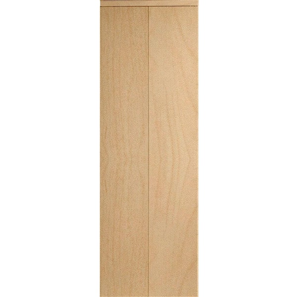 Impact Plus 32 in. x 96 in. Smooth Flush Stain Grade Maple Solid Core MDF Interior Closet Bi-Fold Door with Matching Trim