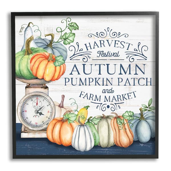 Stupell Industries Autumn Harvest Festival by Mollie B. 1-Piece Framed Graphic Print Typography Poster Art Print 17 in. x 17 in.