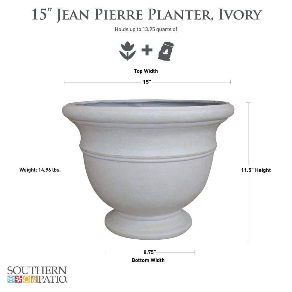 Ivory Resin Composite Outdoor Planter Urn