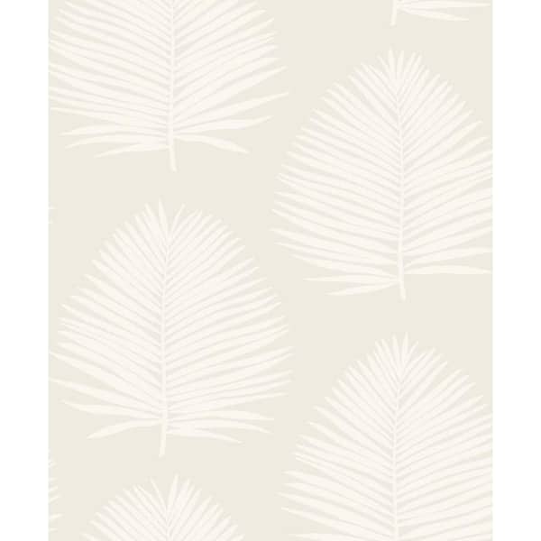 Seabrook Designs Alabaster Island Palm Nonwoven Paper Non-Pasted Wallpaper Roll (Covers 57.5 sq. ft.)