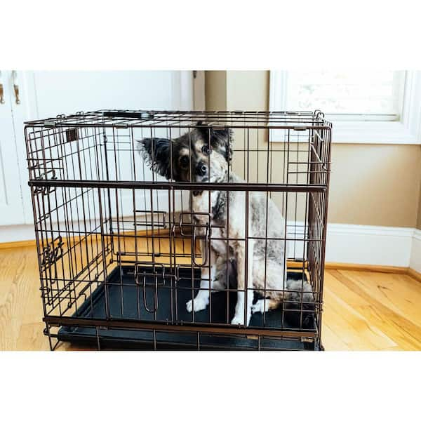 Lucky Dog Dwell Series Crate with Sliding Door - Bronze Finish 24 in ...