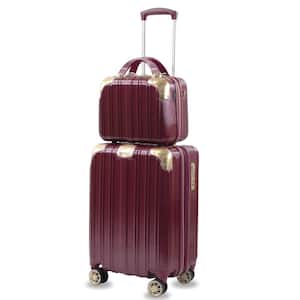 Melrose S 2-Piece Burgundy Carry-On Weekender TSA Anti-Theft Luggage Set