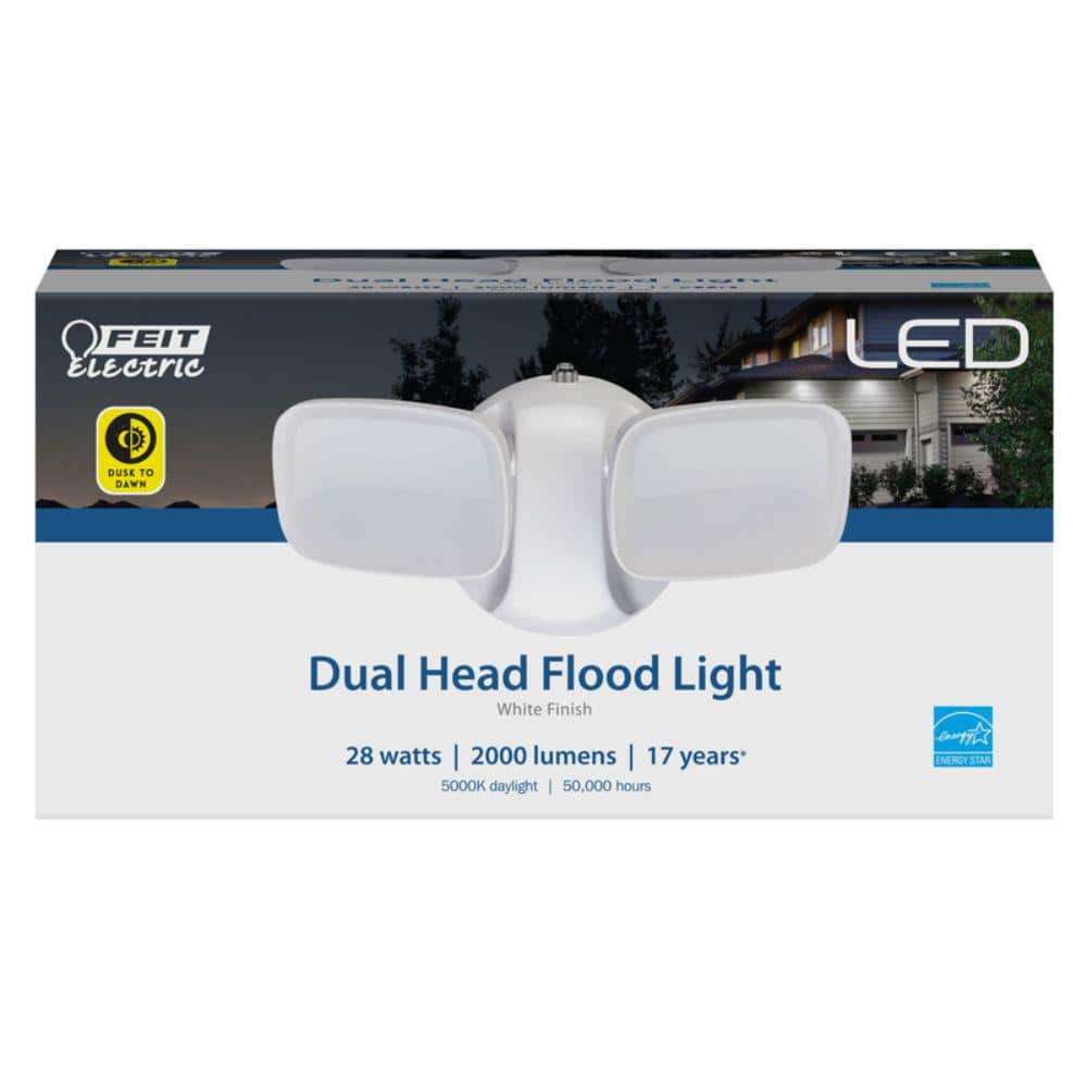 Feit Electric White Dual Head LED Security Floodlight