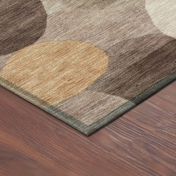 Chantille Machine Washable Indoor/Outdoor Abstract ACN2375 Brown 3 ft. x 4 ft. Area Rug
