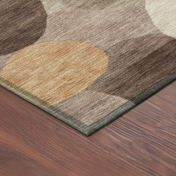 Chantille Machine Washable Indoor/Outdoor Abstract ACN2375 Brown 5 ft. x 7 ft. 6 in. Area Rug