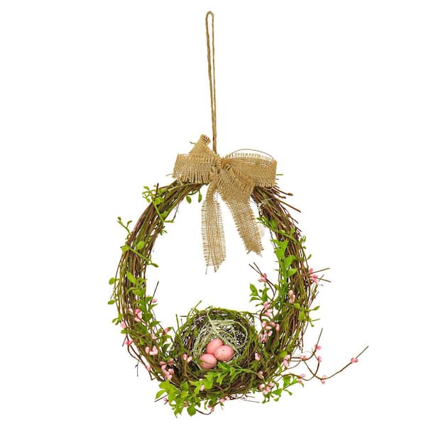 National Tree Company 11" Bird's Nest Twig Wall Decor