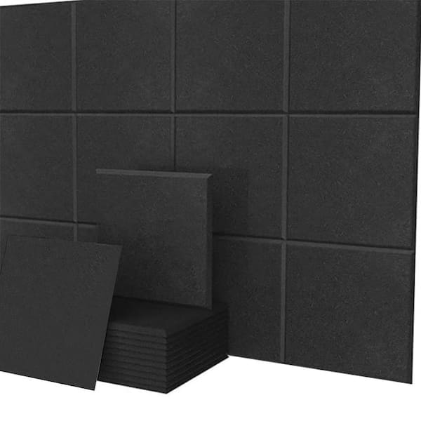 Unbranded 12 in. x 12 in. x 1 in. Sound Proof Foam Panels (12-Pack)