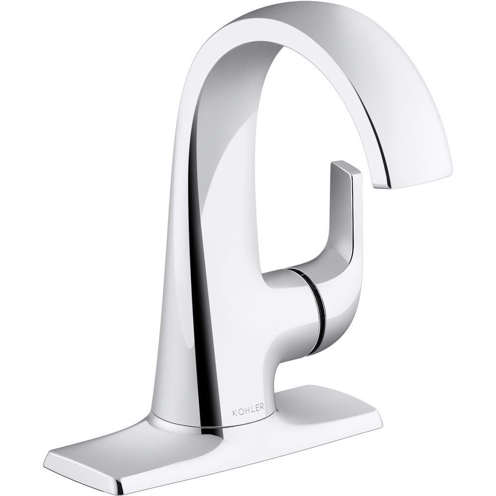 KOHLER Cursiva Single Hole Single-Handle Bathroom Faucet in Polished Chrome