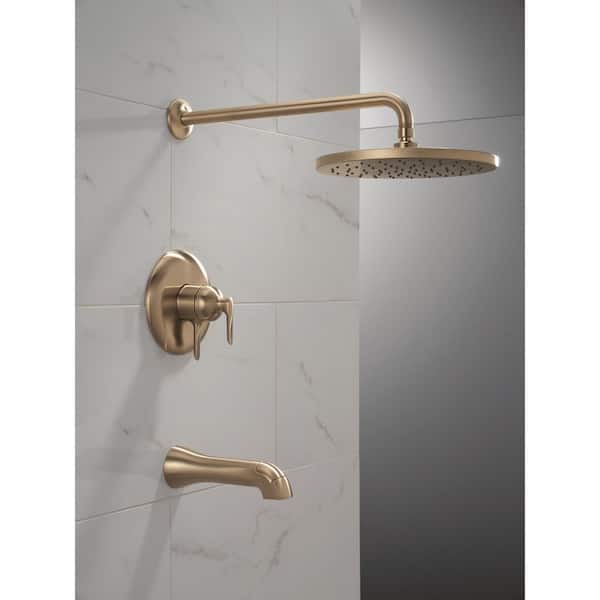 Delta Bonacci Gold 1-Handle Tub and Shower Trim in Lumicoat