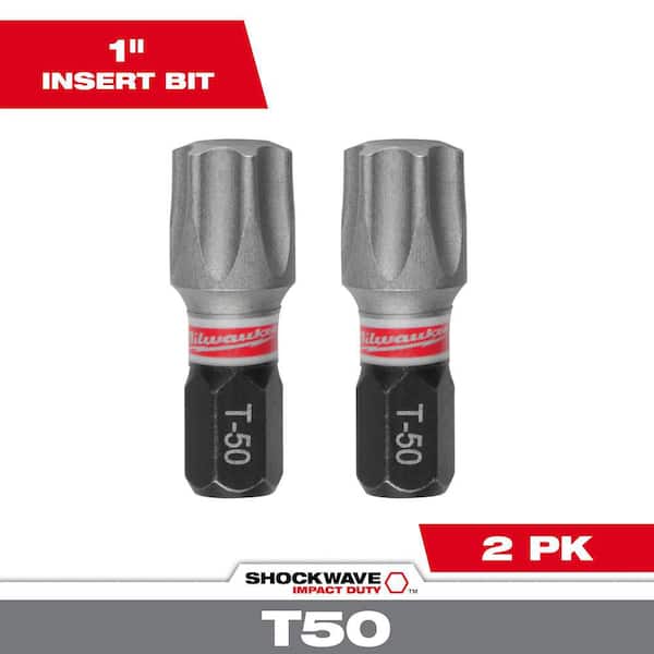 SHOCKWAVE™ 1" Impact TORX® T50 Insert Bits (2 PK)