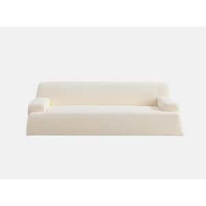 40.94 in. Fabric Sectional Sofa in. White with Removable Pillows