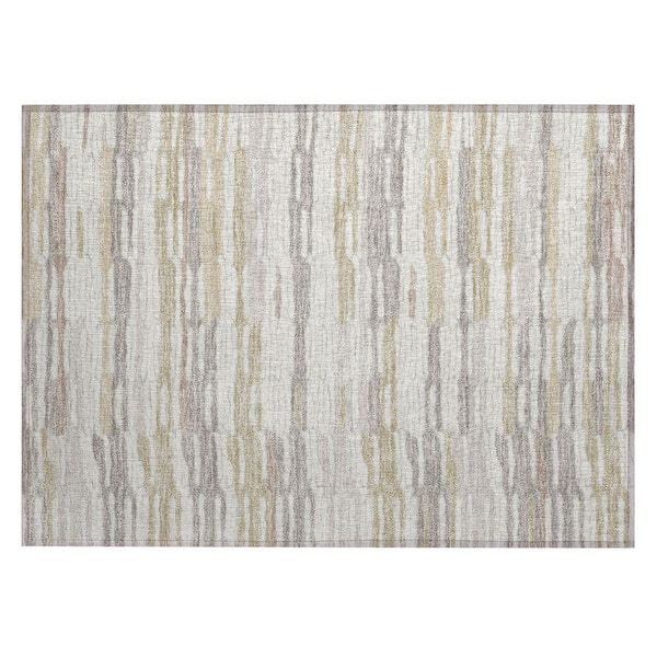 Chantille Machine Washable Indoor/Outdoor Abstract ACN3114 Ivory 3 ft. x 4 ft. Area Rug
