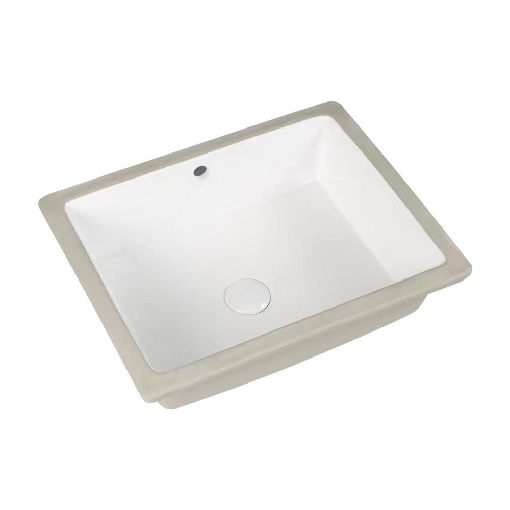 HE 19.69 in. X 15.75 in Undermount Rectangular Bathroom Sink in Milk White Ceramic price history on PriceWatchPro