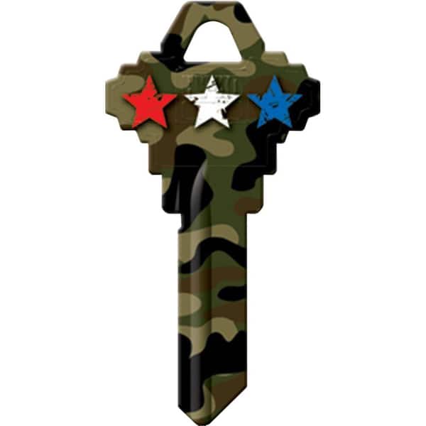 HY-KO Blank Schlage Camo Stars House Key