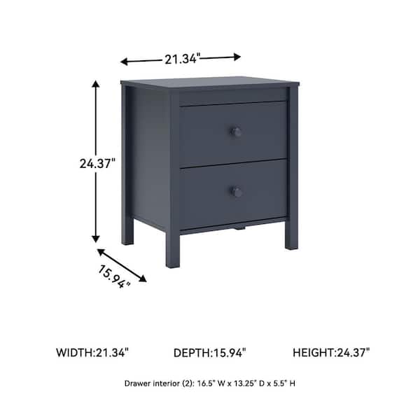 Signature DESIGN BY ASHLEY Simmenfort Matte Blue 2 Drawer