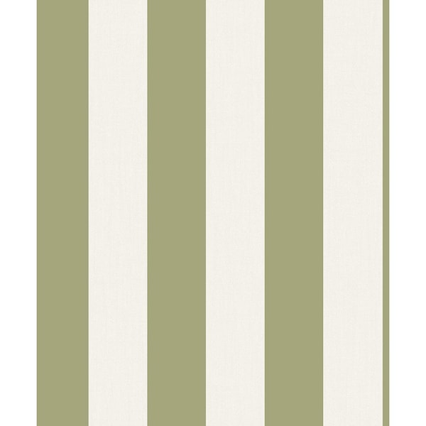 Tavish Green Stripe Non-Pasted Wallpaper, 57.5 sq. ft.