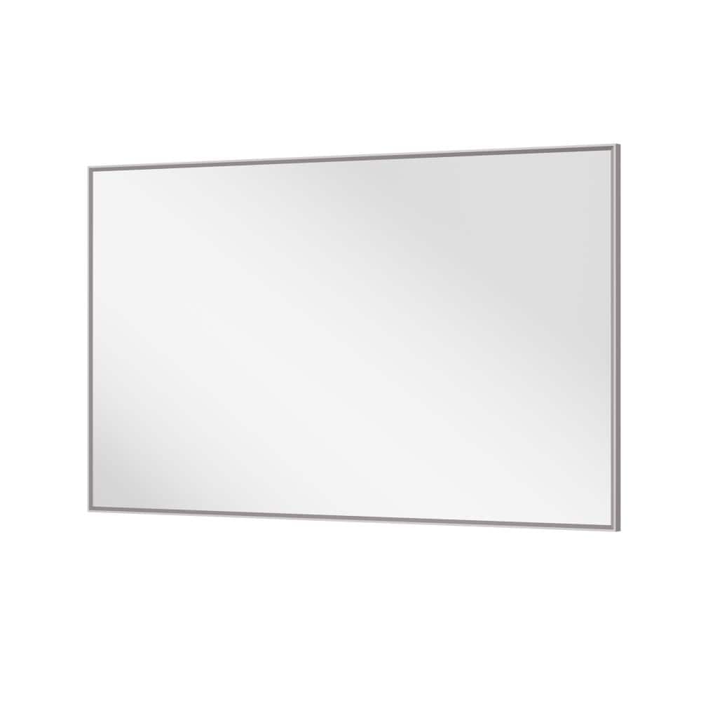 60 in. W x 36 in. H Beveled Edge Rectangle Aluminum Framed Wall Bathroom Vanity Mirror in Brushed Nickel price history on PriceWatchPro