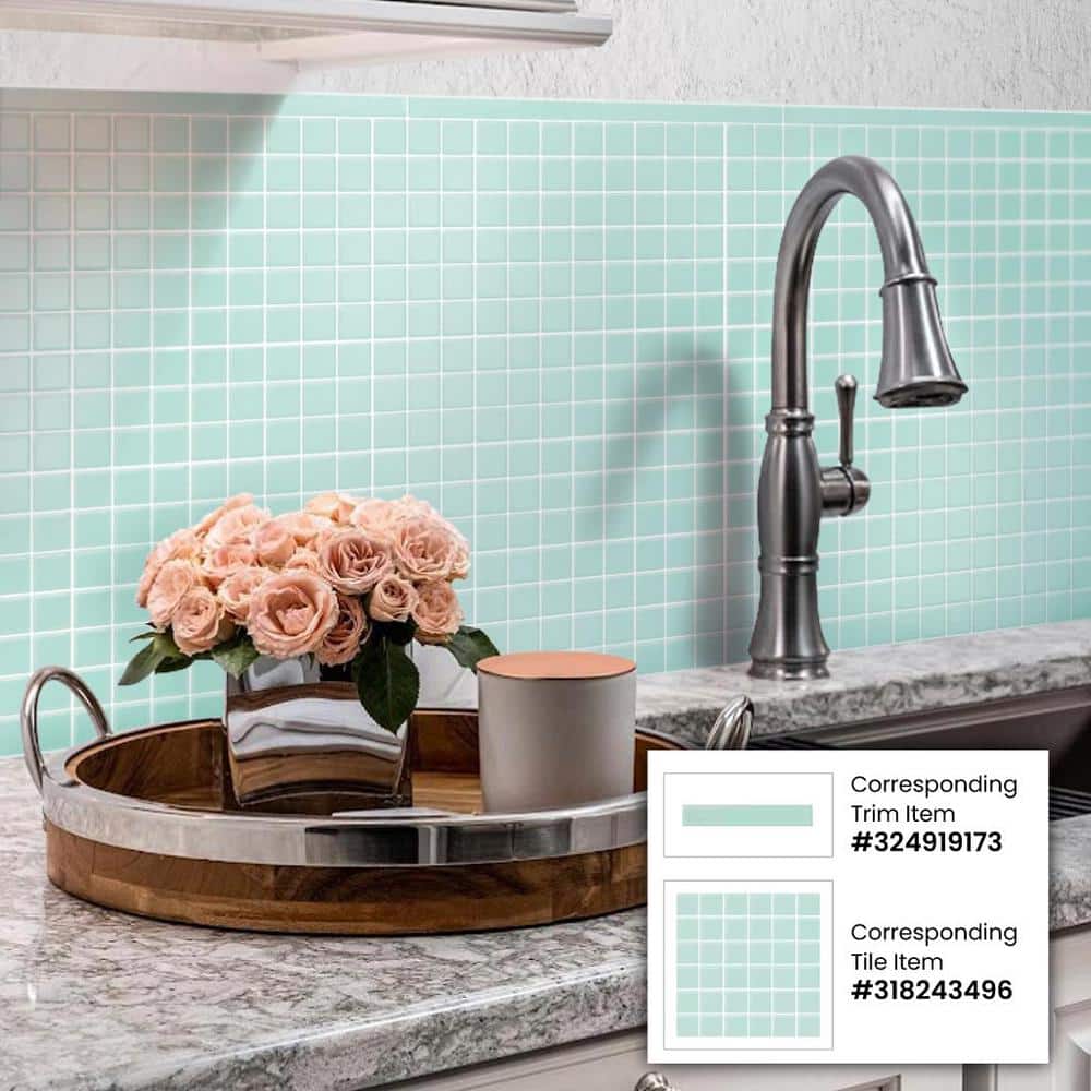 Blizzard Blue Matte Glass 12x12 Mosaic Tile