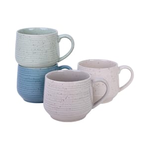 Siterra Artist's Blend 17 oz. Assorted Color Stoneware Mug Set (Service for 4)