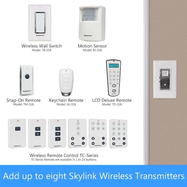 SkylinkHome Wall Switch with Snap-On Remote