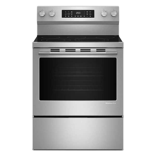 30 in. 5 Element Freestanding Electric Range in PrintShield Stainless Finish with Convection Cooking Modes