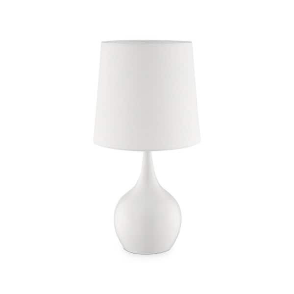Ore International 23 5 In White Metal, 3 Way Table Lamps Home Depot