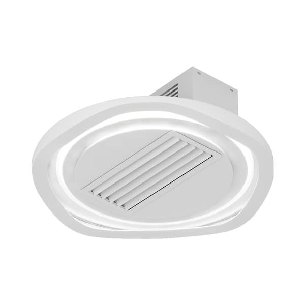 Yardreeze 22 in.LED Indoor White ​​Modern Bladeless Ceiling Fan with Lights Remote Control Dimmable LED and 6 Gear Wind Speed