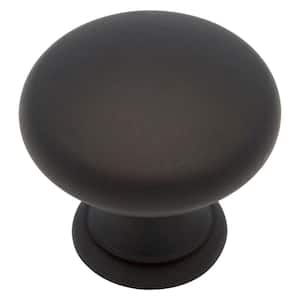 Classic 1-1/4 in. (32mm) Matte Black Hollow Round Cabinet Knob
