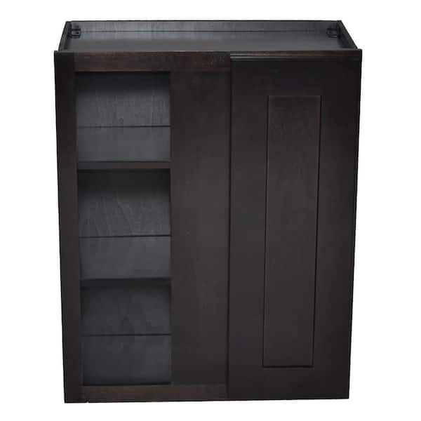 Design House Brookings Solid Wood Ready to Assemble Shaker 24 in. x 36 in. x 12 in. 1 Door Blind Wall Kitchen Cabinet in Espresso
