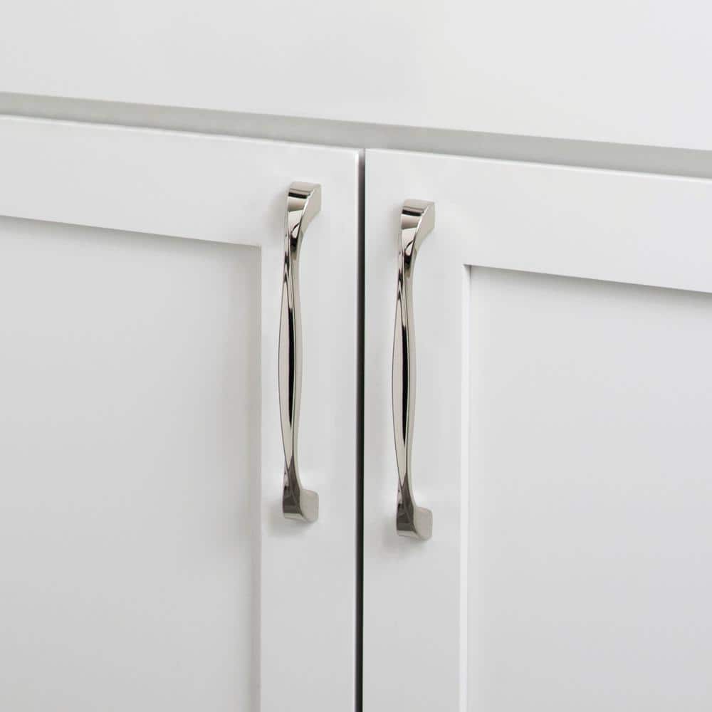 Twist Collection Polished Nickel Arch Cabinet Bar Pulls, 6-5/16 inch, 5-Pack