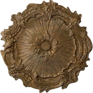 16-3/4 in. x 1-3/8 in. Plymouth Urethane Ceiling Medallion (Fits Canopies upto 1-5/8 in.), Rubbed Bronze