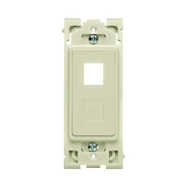 Brown 1-Gang Data Jack Wall Plate