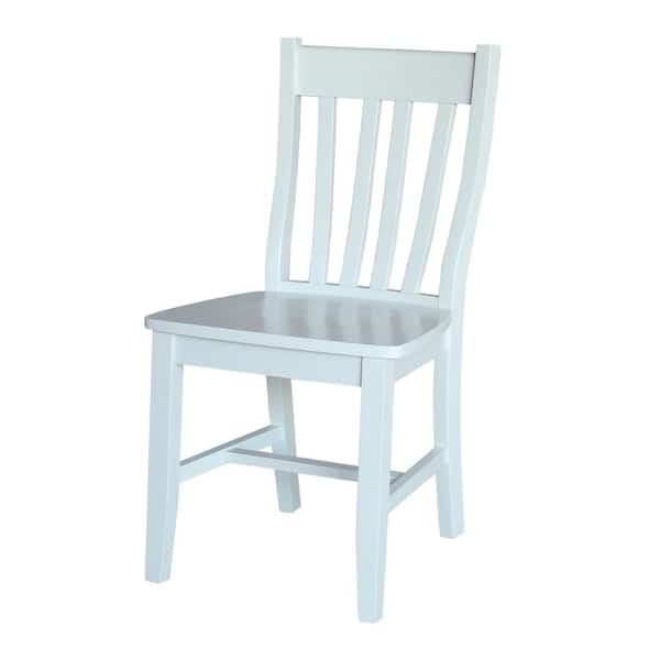 International Concepts Linen White Wood Dining Chair (Set of 2)