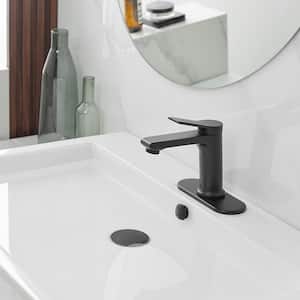 Single Hole Single-Handle Bathroom Faucet in Matte Black