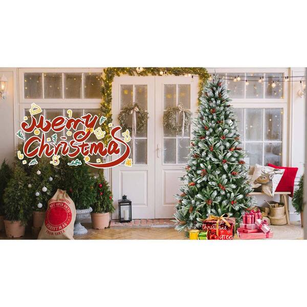 6 ft. Unlit Artificial Christmas Tree, Snow-Dusted Christmas Tree