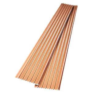 Fluted Copper Glow 7/9 in. x 104 in. x 6.3 in. Water Resistant PVC Decorative Wall Paneling, 8 Pieces, covers 36 Sq. Ft.