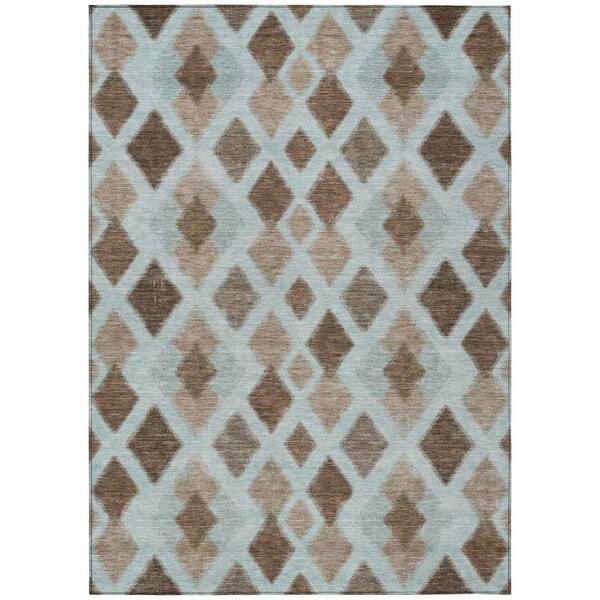 Chantille Machine Washable Indoor/Outdoor Abstract ACN3021 Sky 10 ft. x 14 ft. Area Rug