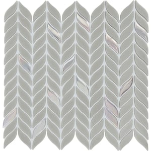 Starcastle Supernova 13 in. x 12 in. Glass Leaf Mosaic Tile (926.1 sq. ft./Pallet)