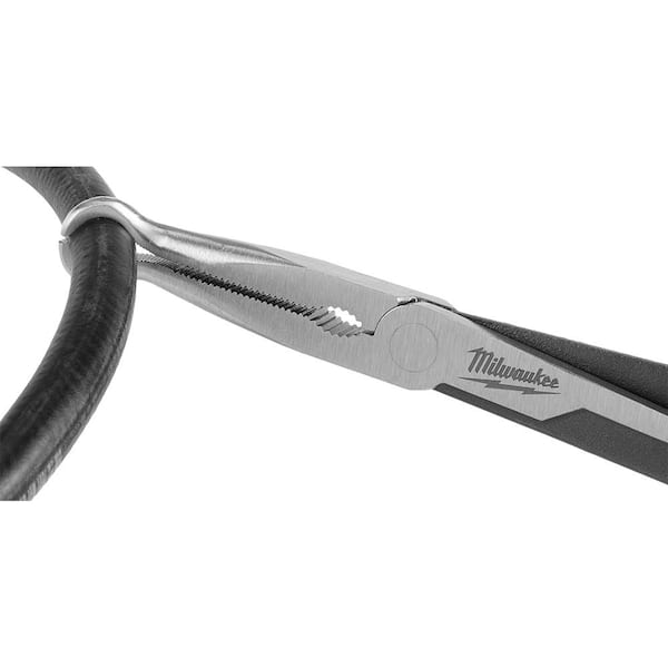 Milwaukee Long Nose Pliers Set with Hose Grip and Slip Resistant