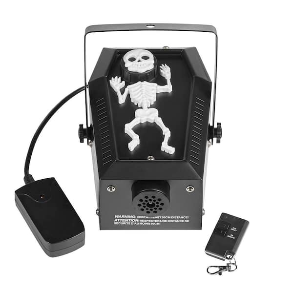 Photo 1 of (NOT FUNCTIONAL) 
Home Accents Holiday 5.7 in. 400-Watt Coffin Skeleton Fog Machine and Fog Tube