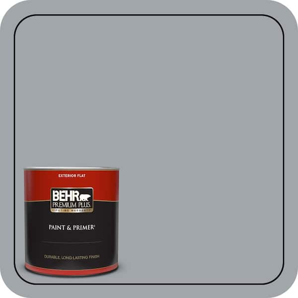 BEHR PREMIUM PLUS 1 qt. #PPU26-19 Chance of Rain Flat Exterior Paint & Primer