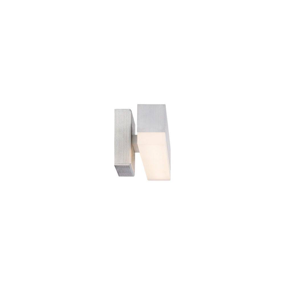Brushed Aluminum Dimmable LED Bath Bar with Clear Glass