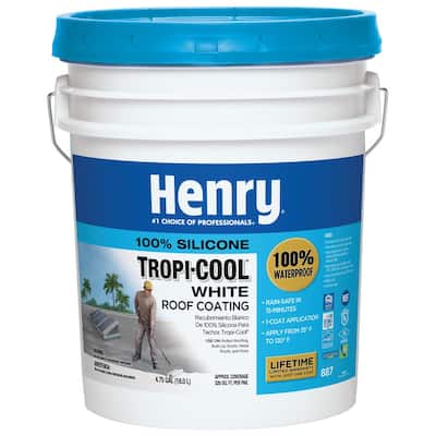 887 Tropicool 4.75 Gal. White 100% Silicone Reflective Roof Coating