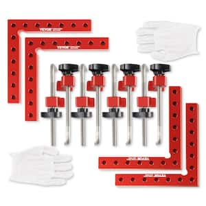 90° Right Corner Positioning Squares Set 5.5 in. x 5.5 in. Clamping Squares for Woodworking Box Cabinet Drawer(4-Pieces)