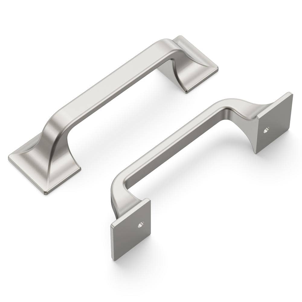 HICKORY HARDWARE Forge 3 in. (76 mm) Satin Nickel Cabinet Drawer and Door Pull -  H076700-SN