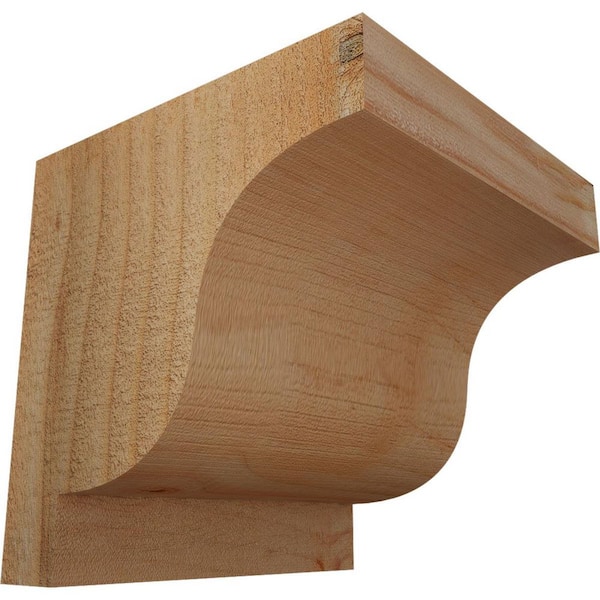 Ekena Millwork 6 in. x 6 in. x 6 in. Douglas Fir Newport Rough Sawn Corbel