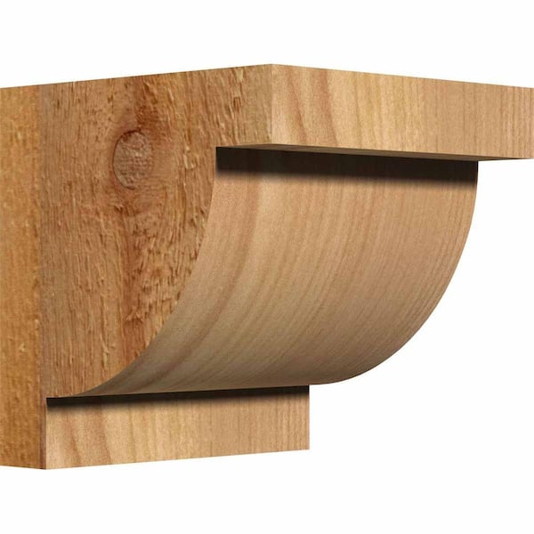 Ekena Millwork 6 in. x 6 in. x 6 in. Western Red Cedar Alpine Rough Sawn Corbel